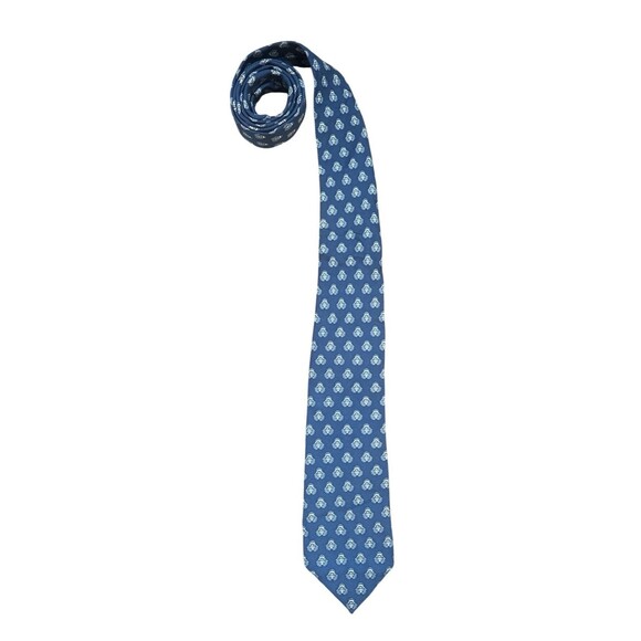 Vineyard Vines Men’s Blue Geometric Medallion 100% Silk Business Formal Neck Tie - Picture 1 of 5